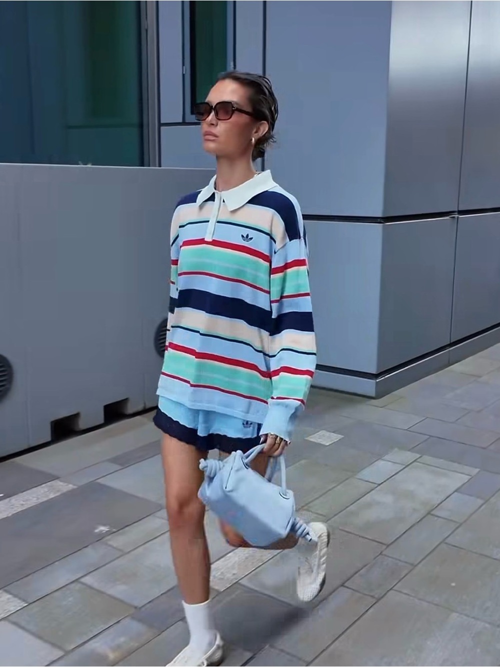 NWT adidas Originals × ASOS rugby top in striped knit, Collection 04